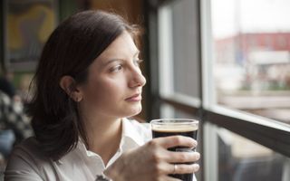 Woman with beer