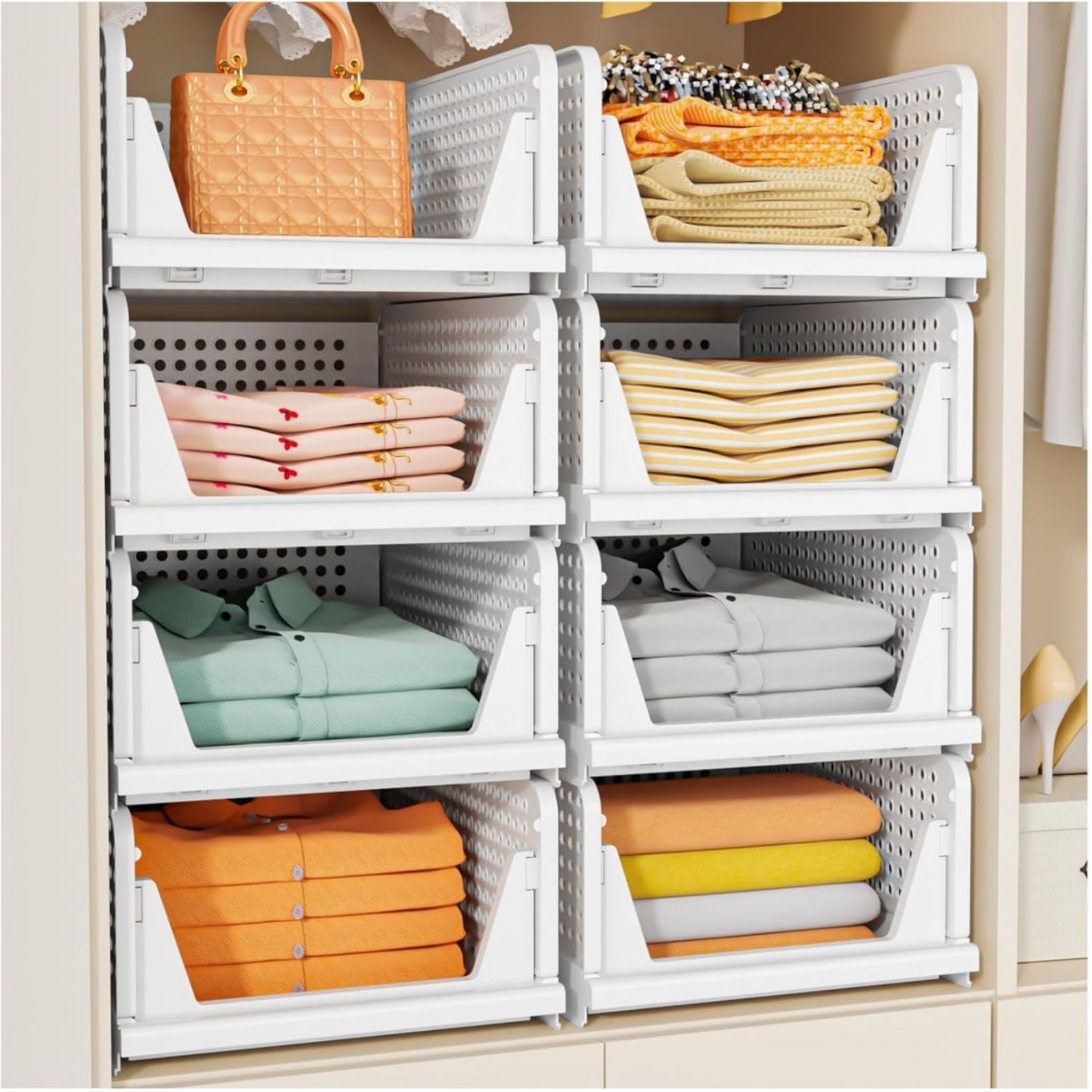 SNSLXH 5 Pack Wardrobe Storage Organiser