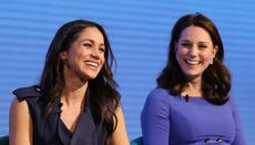 Meghan Markle and Catherine, Duchess of Cambridge attend the first annual Royal Foundation Forum