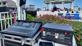  AV company Frequency Productions’ wireless audio rig used for the summer concert series at Delaware’s Rehoboth Beach Bandstand included RF Venue’s Diversity Fin and DISTRO4 antenna distribution system for “robust” wireless performance.