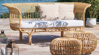 Sika Design's Franco Albini Belladonna rattan sofa, for the best furniture brands.