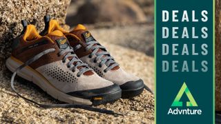 Danner hiking shoes on rock