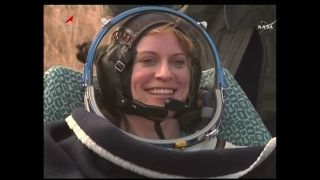 NASA astronaut Kate Rubins smiles after returning to Earth aboard a Soyuz spacecraft on Oct. 29, 2016 EDT (Oct. 30 local time at Kazakhstan landing site). She spent 115 days in orbit on the International Space Station.