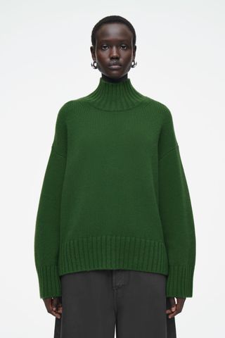 Chunky Pure Cashmere Turtleneck Jumper