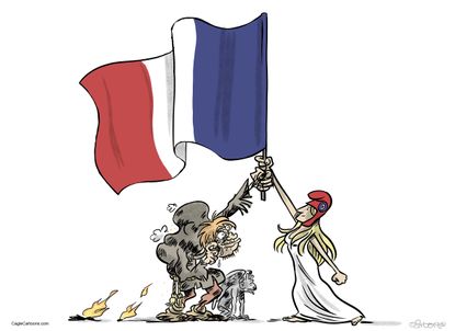 Editorial Cartoon World Notre Dame fire
