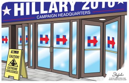 Political cartoon U.S. Hillary Clinton email scandal