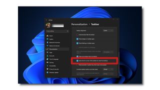 Windows 11 enable Show Desktop button in Taskbar steps
