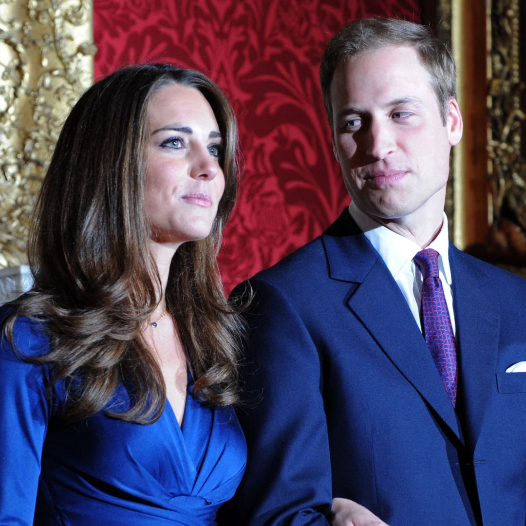 Kate Middleton and Prince William announce their engagement in the State Rooms of St James&#039;s Palace on November 16, 2010