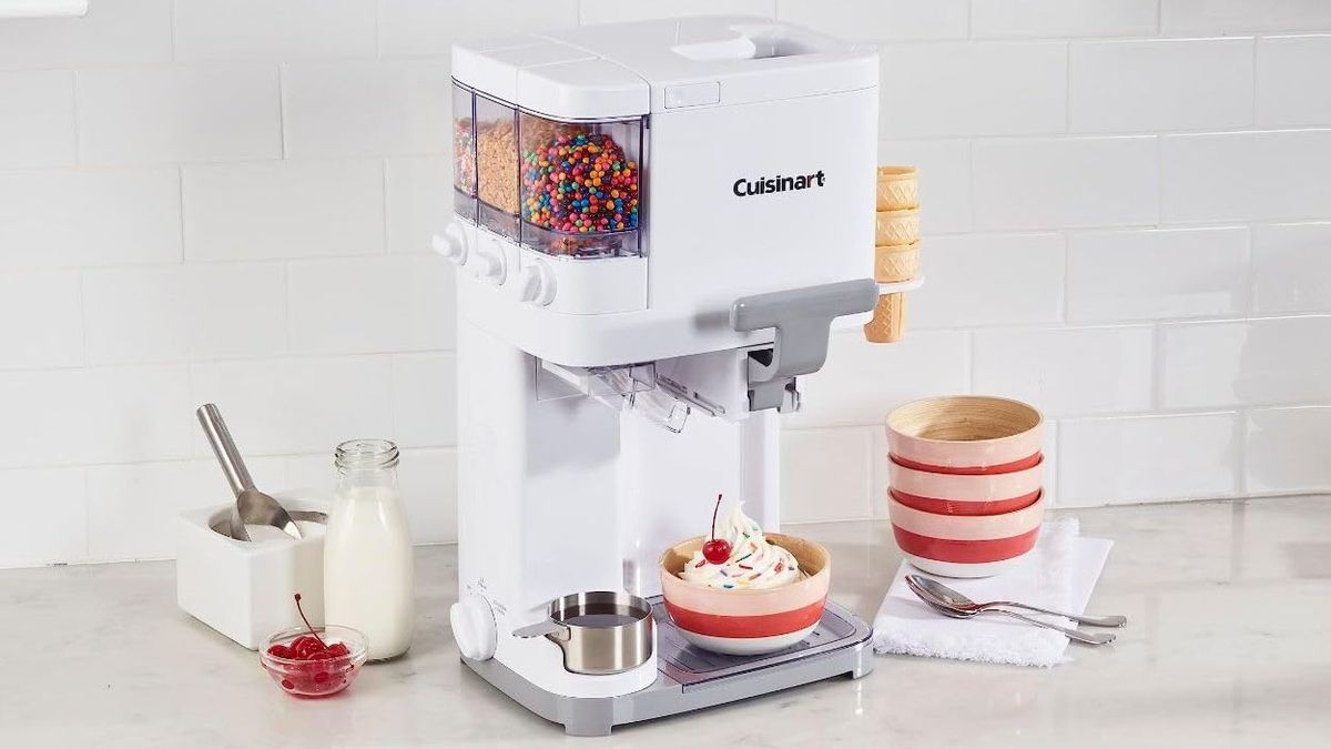 Cuisinart’s soft serve sundae station is like a Pizza Hut Ice Cream Factory in miniature