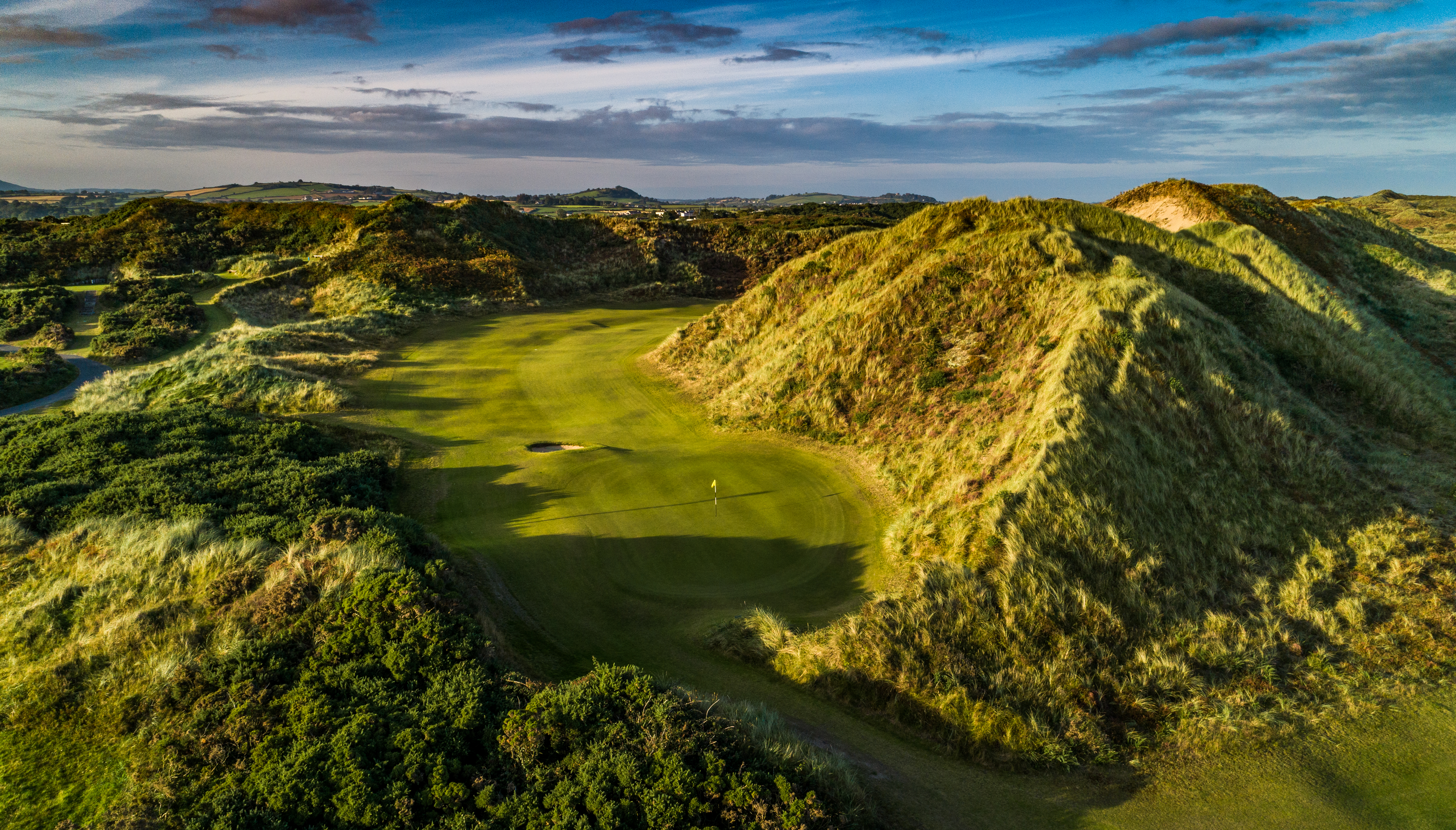 The 9th hole on the Annesley Links at Royal County Down