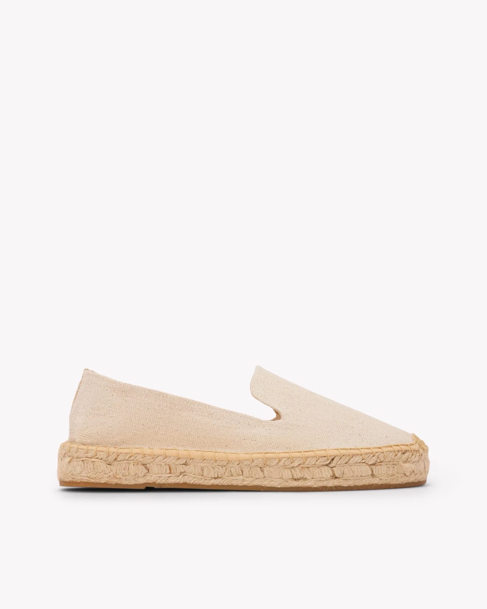 Women's Platform Smoking Espadrille | Woven Color | Natural Undyed