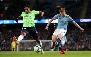 Kevin De Bruyne, right, opened the scoring early on