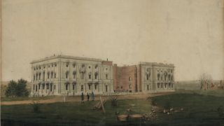 George Munger (1781–1825). [U.S. Capitol after Burning by the British], 1814.