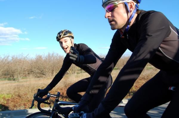 Look! I'm riding with Denis Menchov!