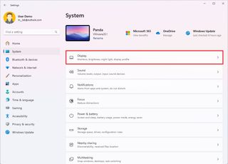 Windows 11 open Display settings