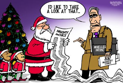 U.S. Robert Mueller investigation Trump Paul Manafort Michael Cohen Santa Clause naughty list