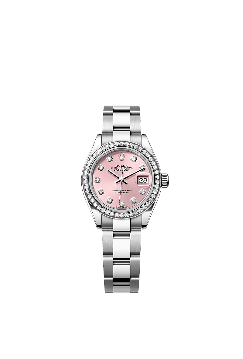 Rolex Lady-Datejust Watch: Oystersteel and White Gold - M279384rbr-0004