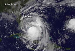 Hurricane Matthew Dwarfs Tropical Storm Nicole