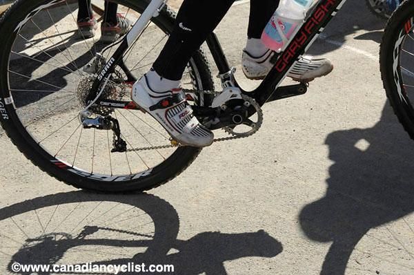 Sam Schultz's (USA) single Cr set up with a special chain guide.