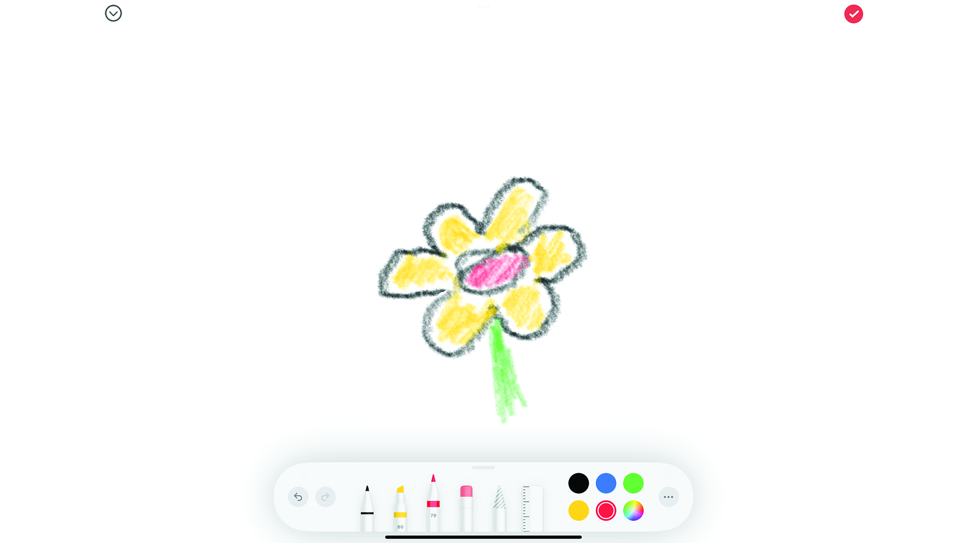 Drawing of a flower created in ShadowDraw