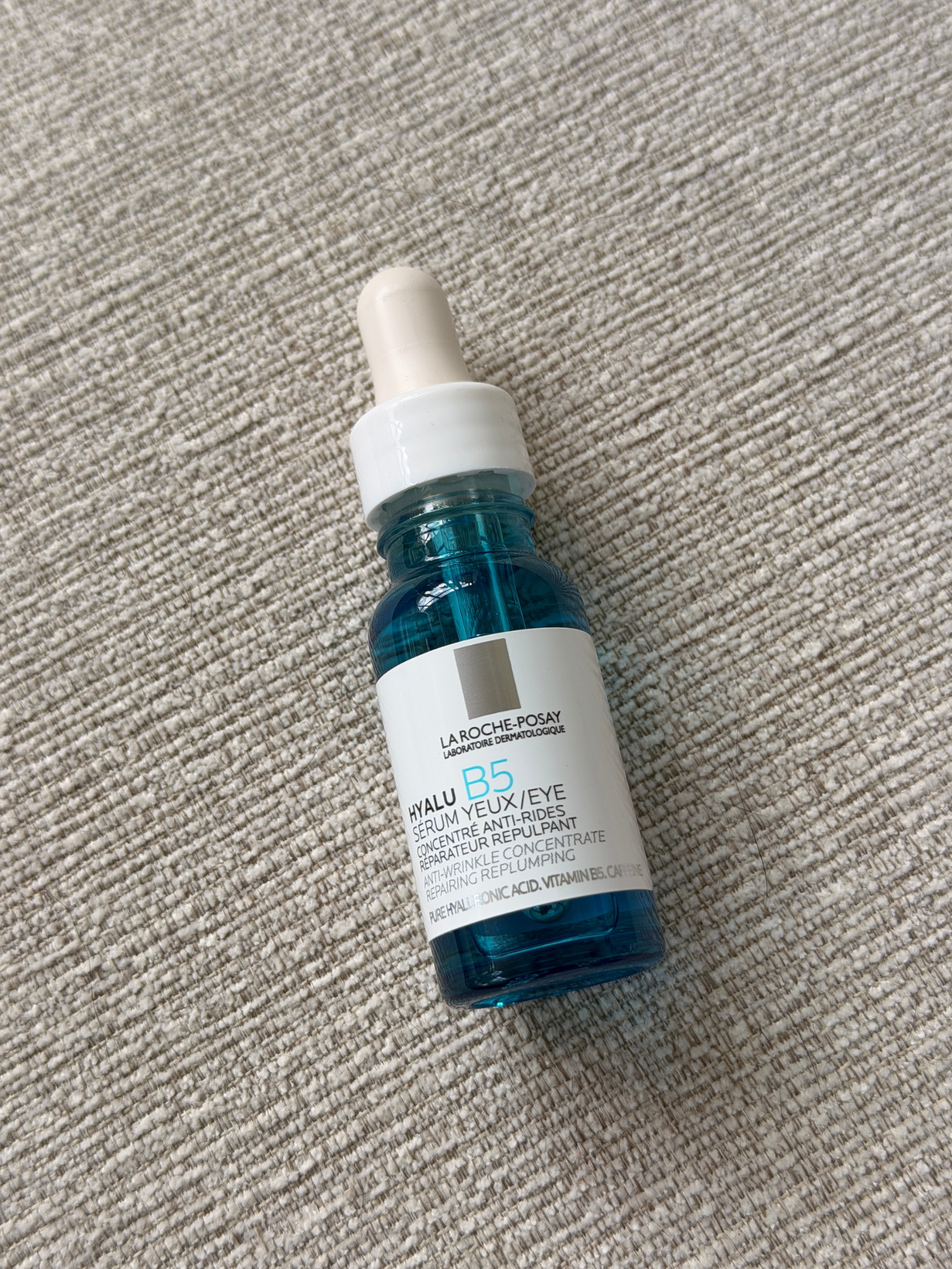 A bottle of La Roche-Posay's eye serum