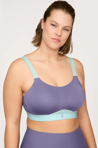 Custom Womens Large Breast Crop Top High Support Sports Bra