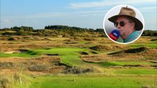 A general image of Royal Birkdale with an inset image of Wayne 'Radar' Riley