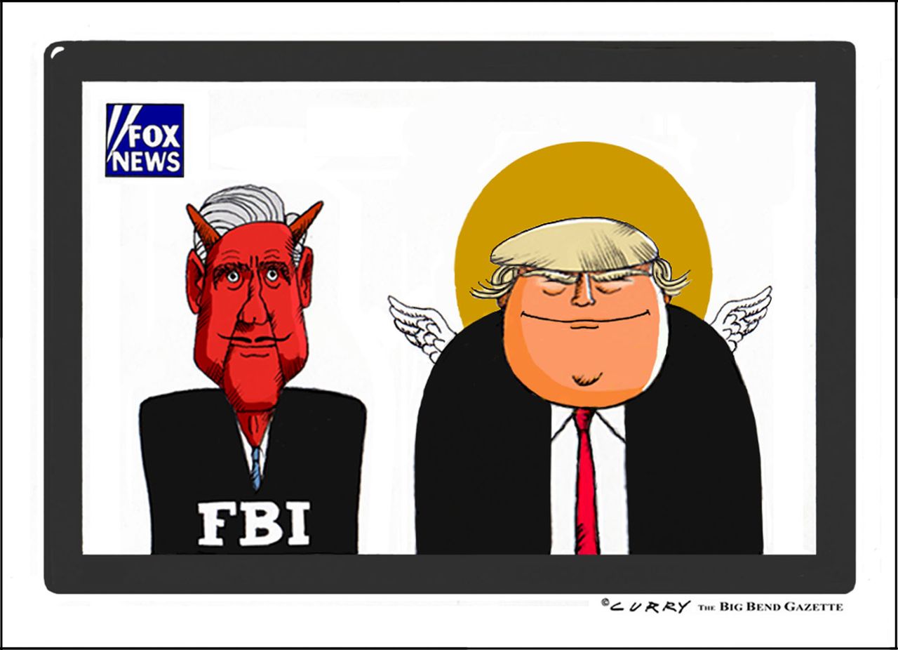 Political cartoon U.S. Trump Mueller FBI Russia investigation Fox News