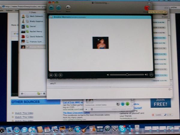 Skyping home to family and friends - Merry Christmas etc