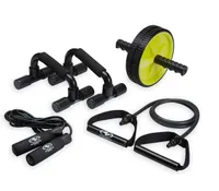 Athletic Works Athletic Works Home Gym Kit, Includes Resistance Tube, Ab Wheel, Jump Rope and Push-Up Bars Athletic Works Athletic Works Home Gym Kit, Includes Resistance Tube, Ab Wheel, Jump Rope and Push-Up Bars