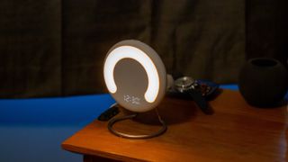 Amazon Halo Rise angled on nightstand