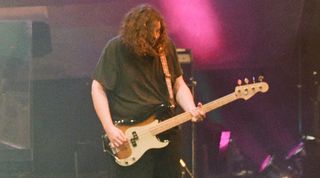 Van Conner performs with Screaming Trees on The Tonight Show with Jay Leno on March 19, 1993 