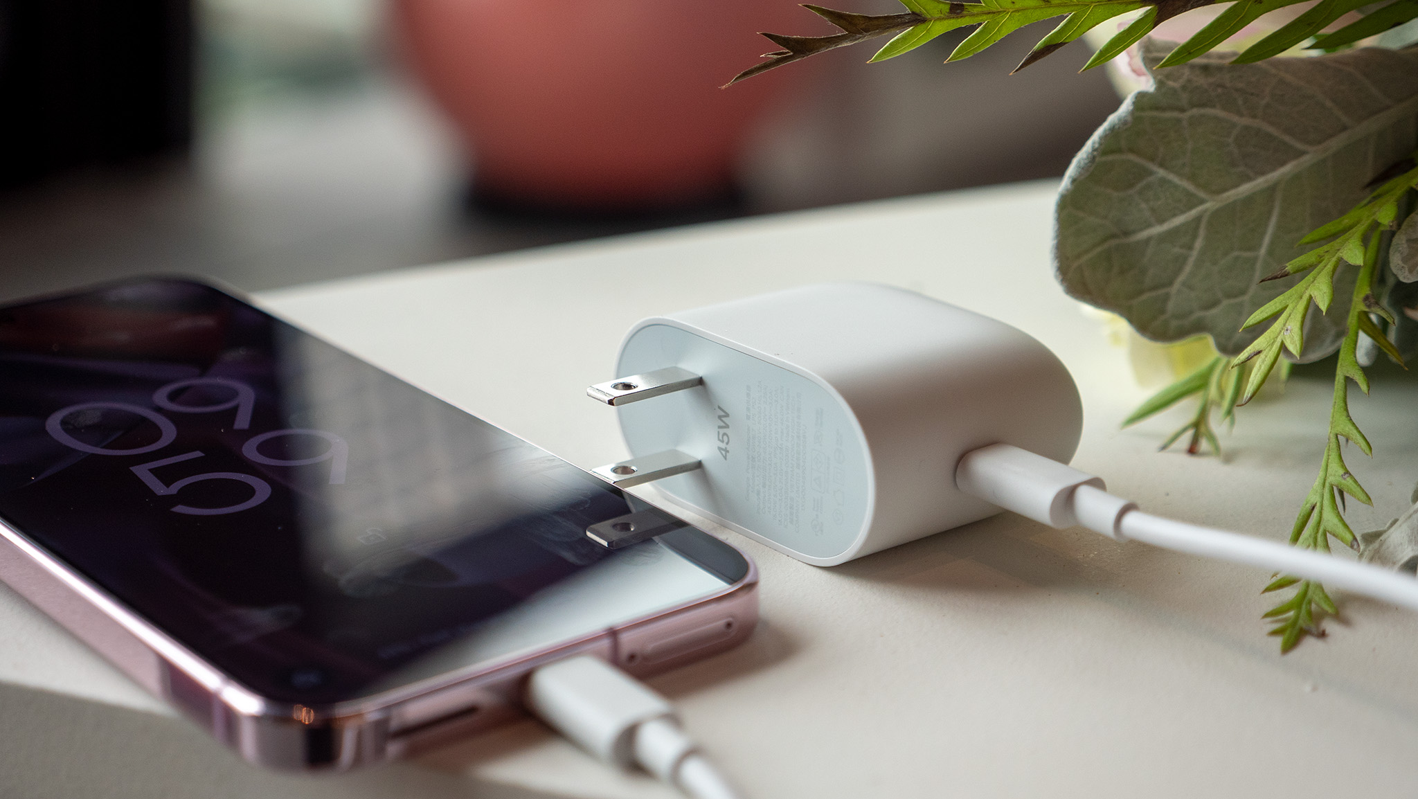 Charging the Google Pixel 9 Pro XL with Google's 45W Pixel charger