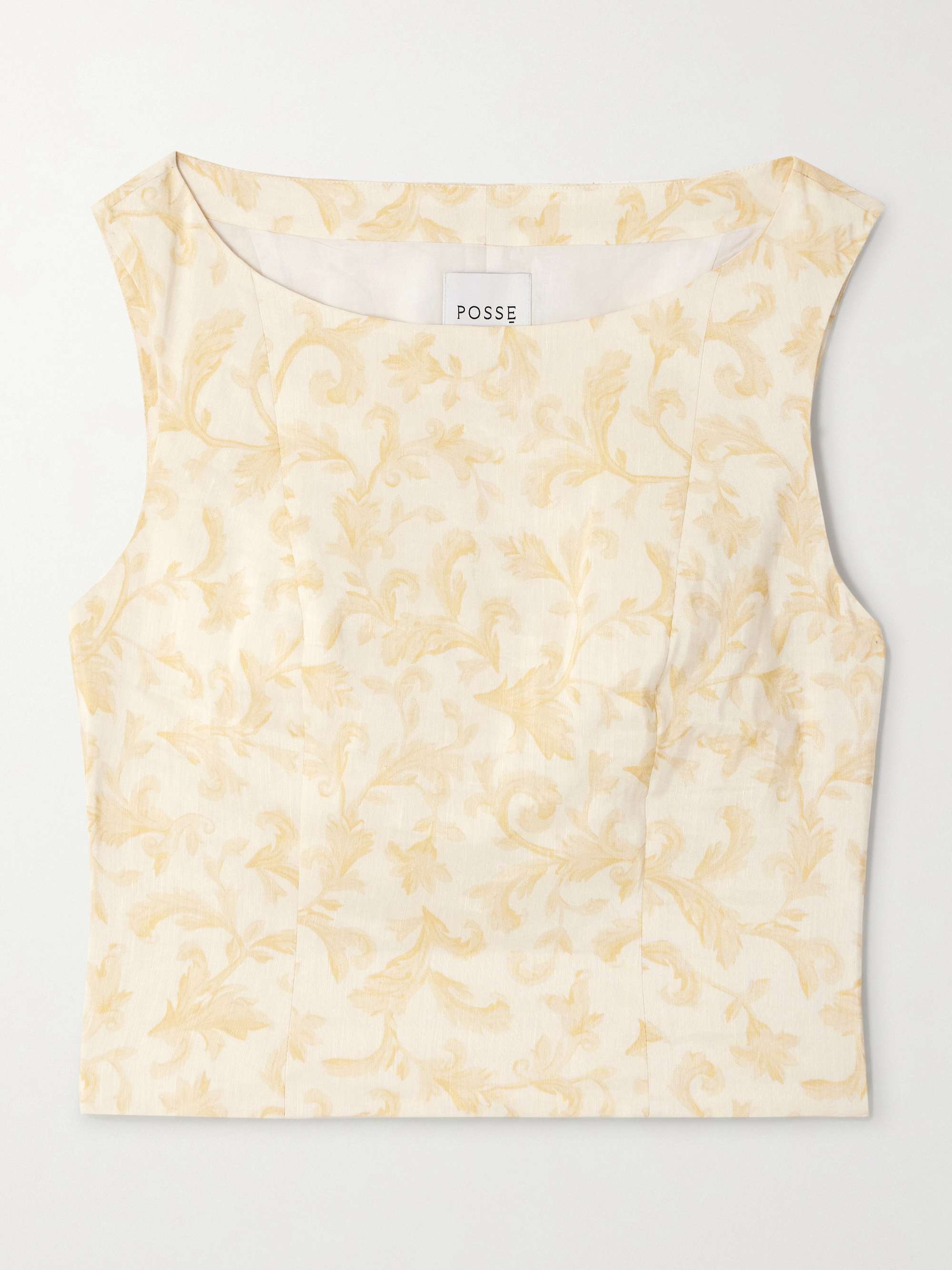 Isla Floral-Print Linen and Silk-Blend Top