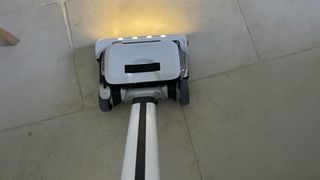 Gtech AirRAM Vacuum on stone floor