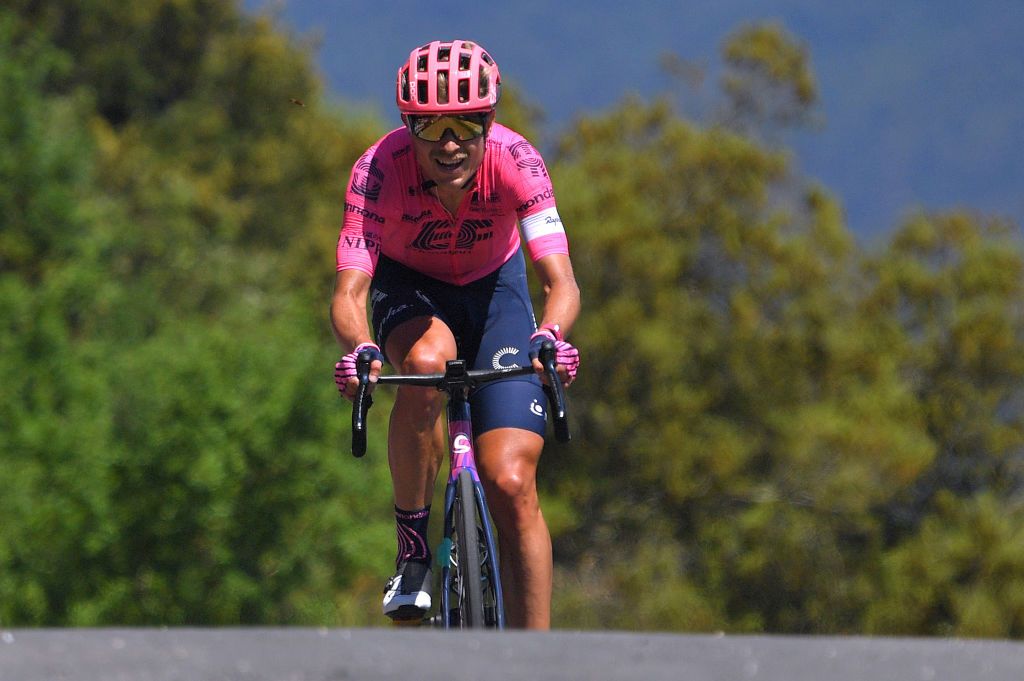 DUILHACSOUSPEYREPERTUSE FRANCE JUNE 13 Magnus Cort Nielsen of Denmark and Team EF Education Nippo celebrates at arrival during the 45th La Route dOccitanie La Depeche Du Midi 2021 Stage 4 a 1512km stage from Lavelanet Pays dOlmes to DuilhacsousPeyrepertuse 648m RDO2021 RouteOccitanie on June 13 2021 in DuilhacsousPeyrepertuse France Photo by Luc ClaessenGetty Images