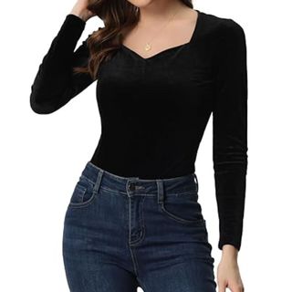 Allegra K Velvet Top