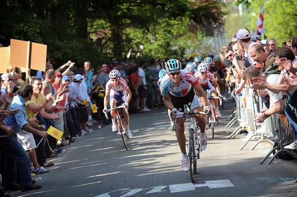 Philippe Gilbert (Omega Pharma-Lotto) leaves the peloton behind.