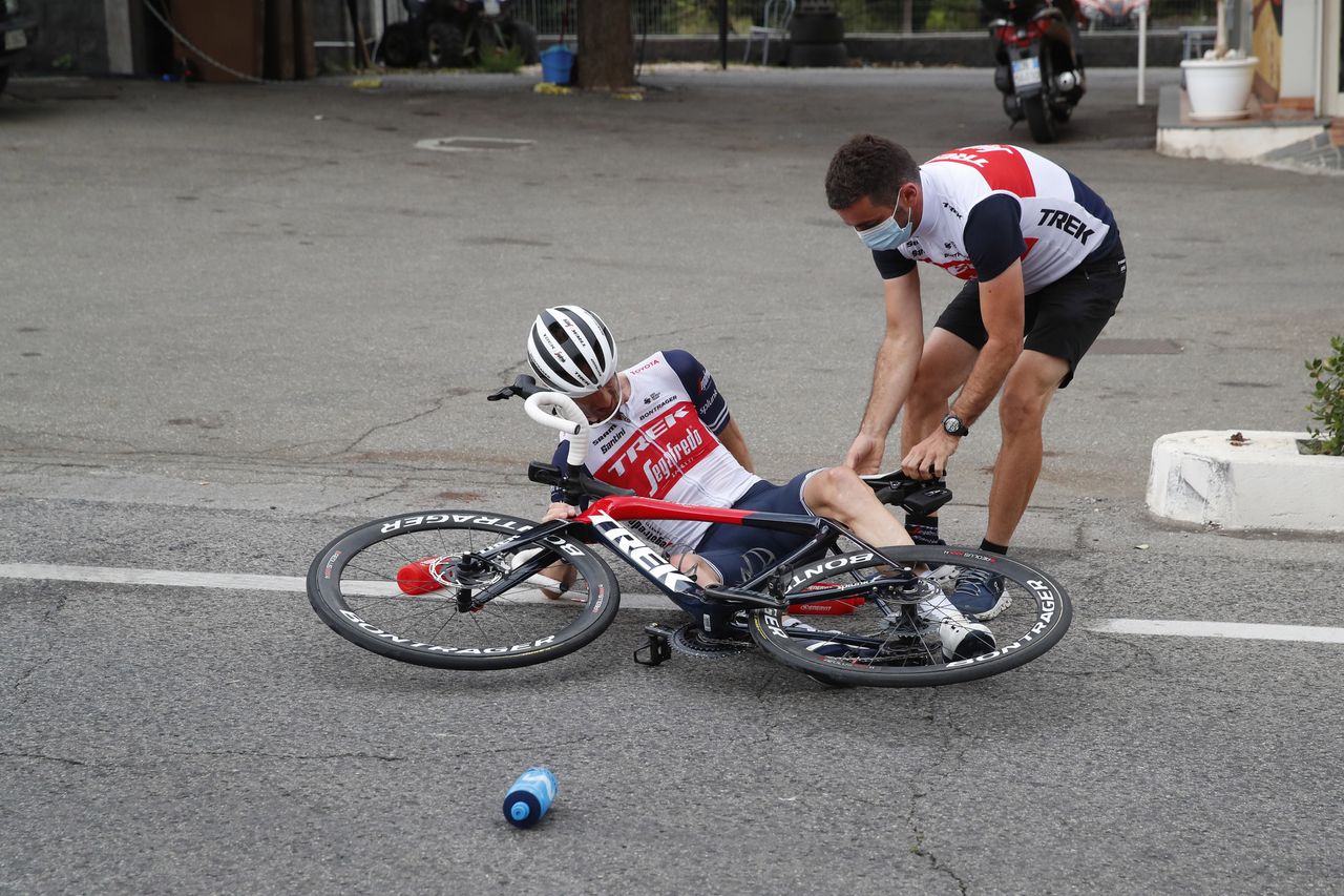 Trek-Segafredo's Pieter Weening crashed