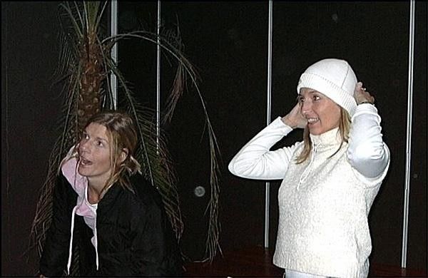 Anne Louise and Sabine getting ready for the challenge