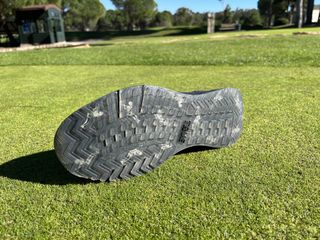 The outsole of the True Linkswear All Day Knit 3 golf shoe