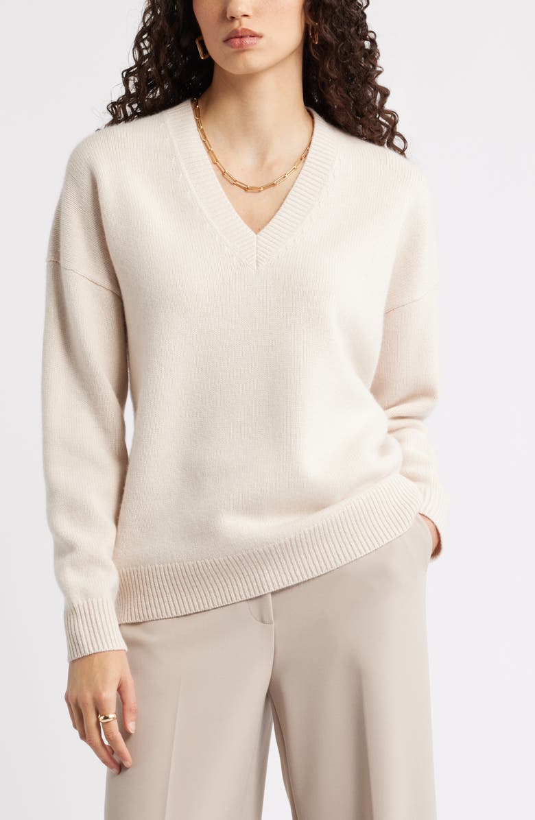 V-Neck Wool &amp;amp; Cashmere Sweater
