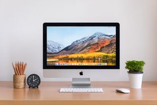 macOS on an iMac desktop computer