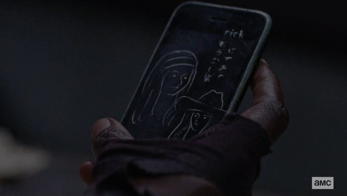 Rick's phone in The Walking Dead