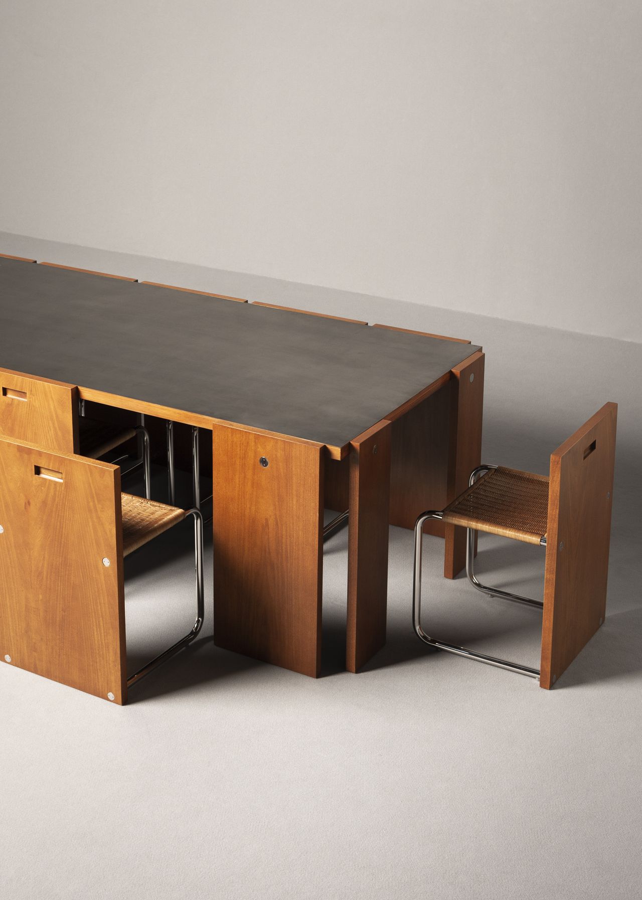 furniture on a grey backdrop