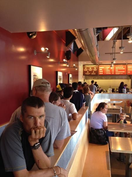 I hate queues, but we do what we do for a Chipotle Burrito