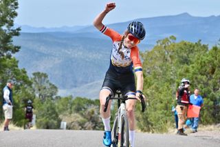 Lauren Stephens (Cynisca Cycling) climbs to stage 1 solo win at 2024 Tour of the Gila