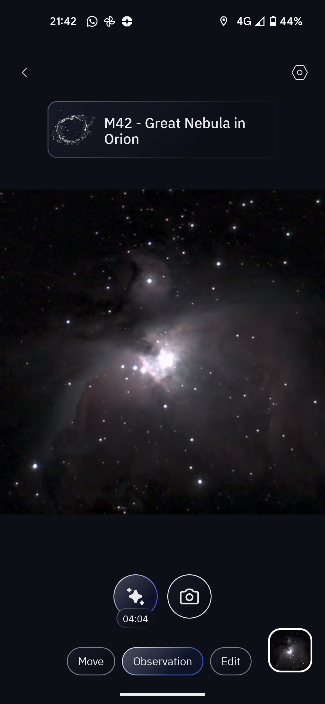 The Unistellar Odyssey Pro app