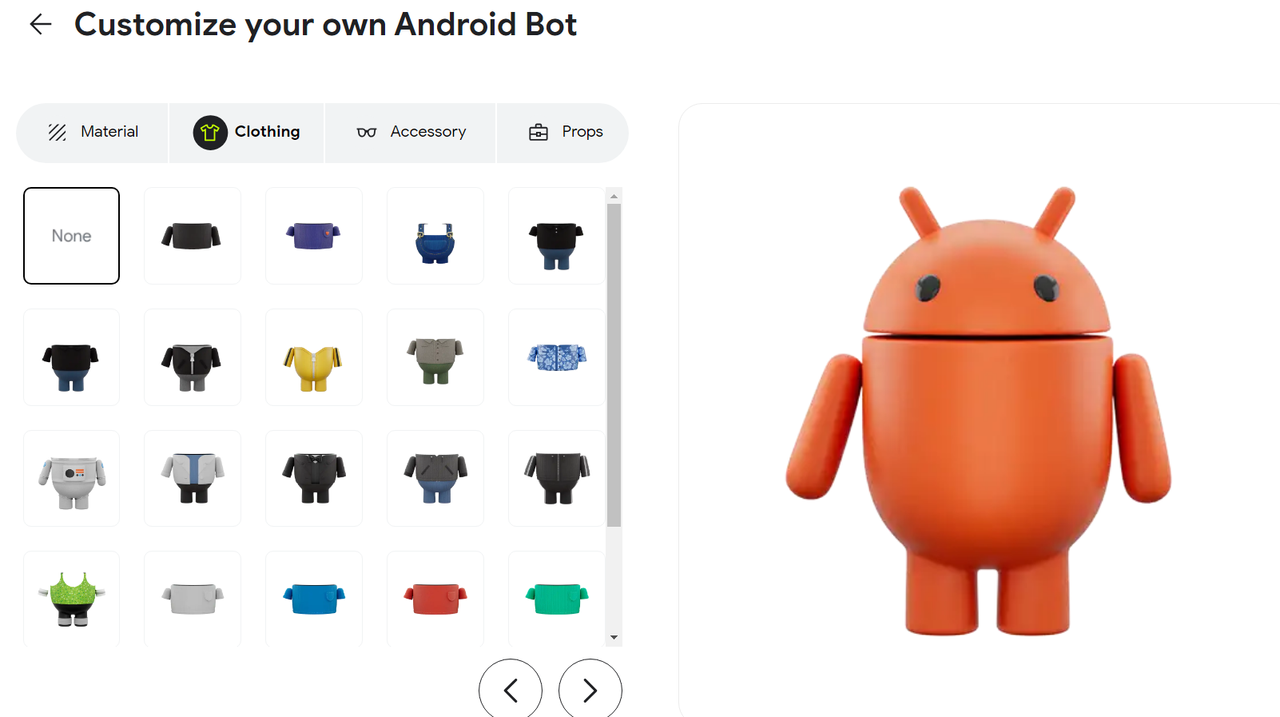 Google's new Android bot customizer tool on the web