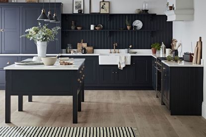 A Dark Neutral Kitchen Fit For a Queen